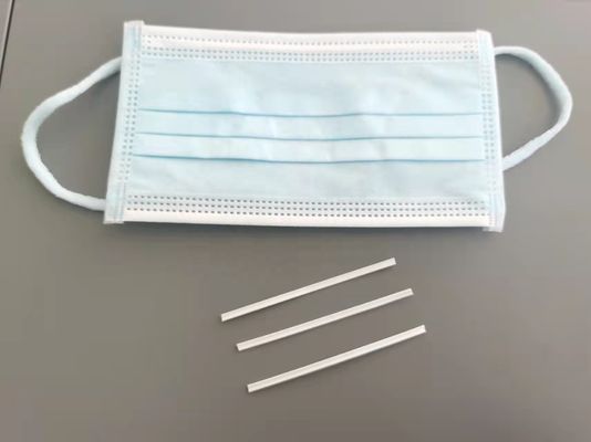 5MM Metal Burun Köprüsü Şeridi Çift Çekirdekli Burun Teli PP Ayarlanabilir Beyaz
