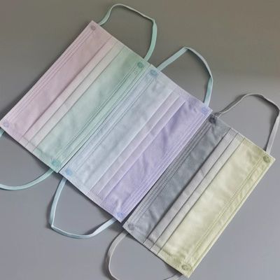 3ply Tek Kullanımlık Yüz Maskesi Elastik Kulak Halkası Renkli 3.5mm 5mm