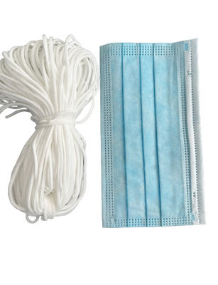 3ply Yüz Maskesi 2.8mm için Naylon Polyester Yuvarlak Elastik Dokuma Bandı Kulak Askısı