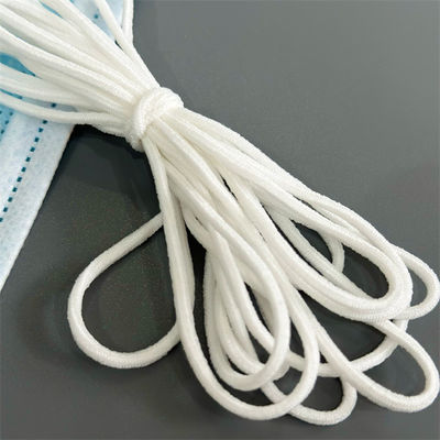 4mm 2.8mm 2mm 2.5 Mm 3mm Yumuşak Yuvarlak Elastik Kordon Bandı Beyaz Polyester