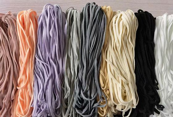 Fabrika Toptan Satış 4 MM 5 MM Renkli Düz Elastik Tek Kullanımlık Polyester Kulak Askısı